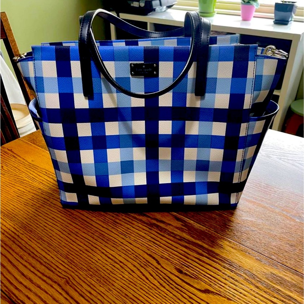 Kate Spade Diaper bag Blue leather